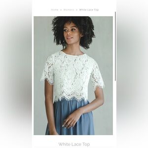 Space46 White Lace Crop